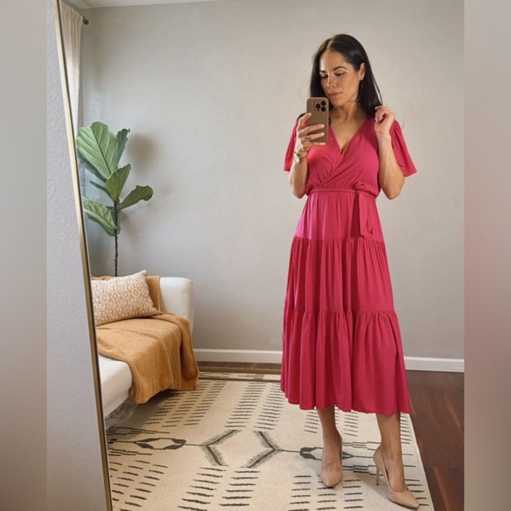 Petal & pup Barbie pink midi dress nwot - Picture 5 of 7